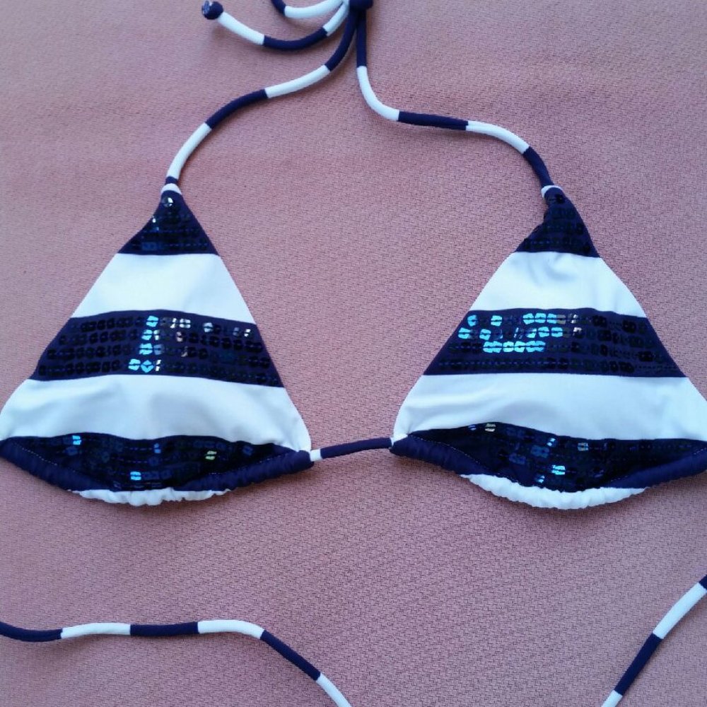 New VS Sequined nautical bikini top